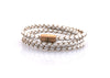 neptn women bracelet JUNO Anchor Rosegold Triple 4 white leather