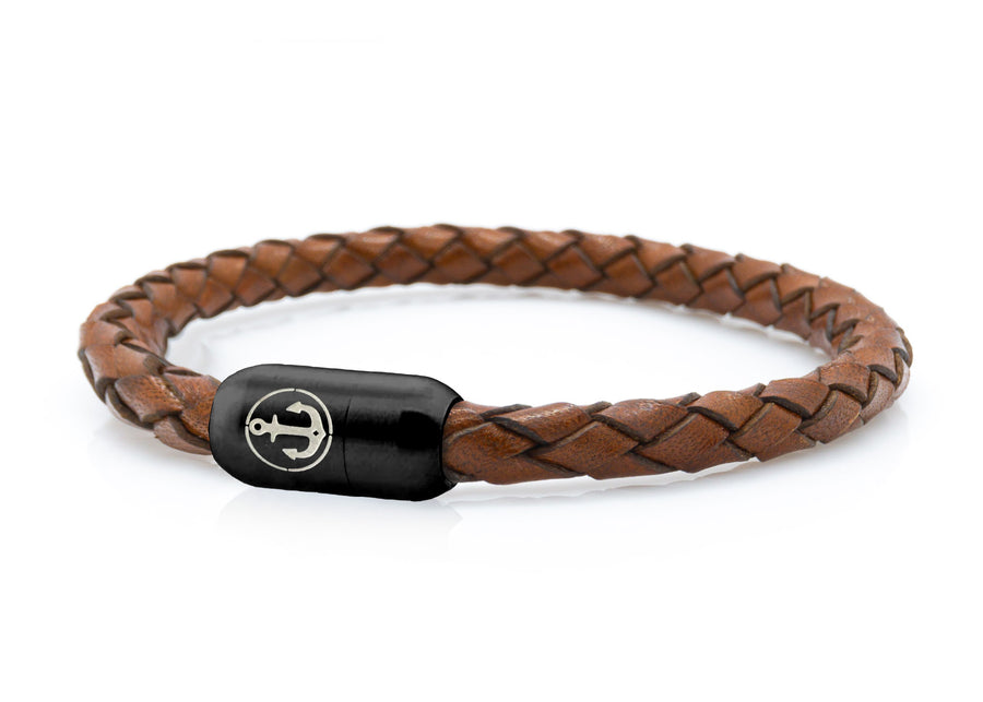 bracelet-man-Boatswain-6-Neptn-Leather-Anchor-Lava-Black