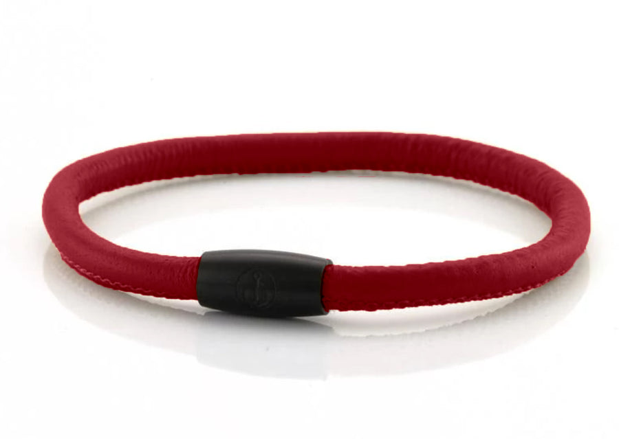 neptn women bracelet JUNO Anchor Lava Single 4  brown nappa leather