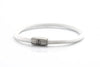neptn women bracelet JUNO Anchor Steel Single 4 white nappa leather