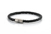neptn women bracelet JUNO Anchor Steel Single 4 black leather