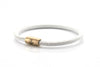 neptn women bracelet JUNO Anchor Gold Single 4 white nappa leather