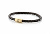 neptn women bracelet JUNO Anchor Gold Single 4 anticbrown leather