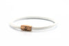 neptn women bracelet JUNO Anchor Rosegold Single 4 white nappa leather