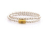 neptn women bracelet JUNO Anchor Gold double 4 white leather