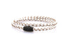 neptn women bracelet JUNO Anchor Lava double 4 white leather