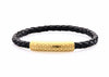 neptn women bracelet MINERVA F.O.L. Gold single 6 black leather